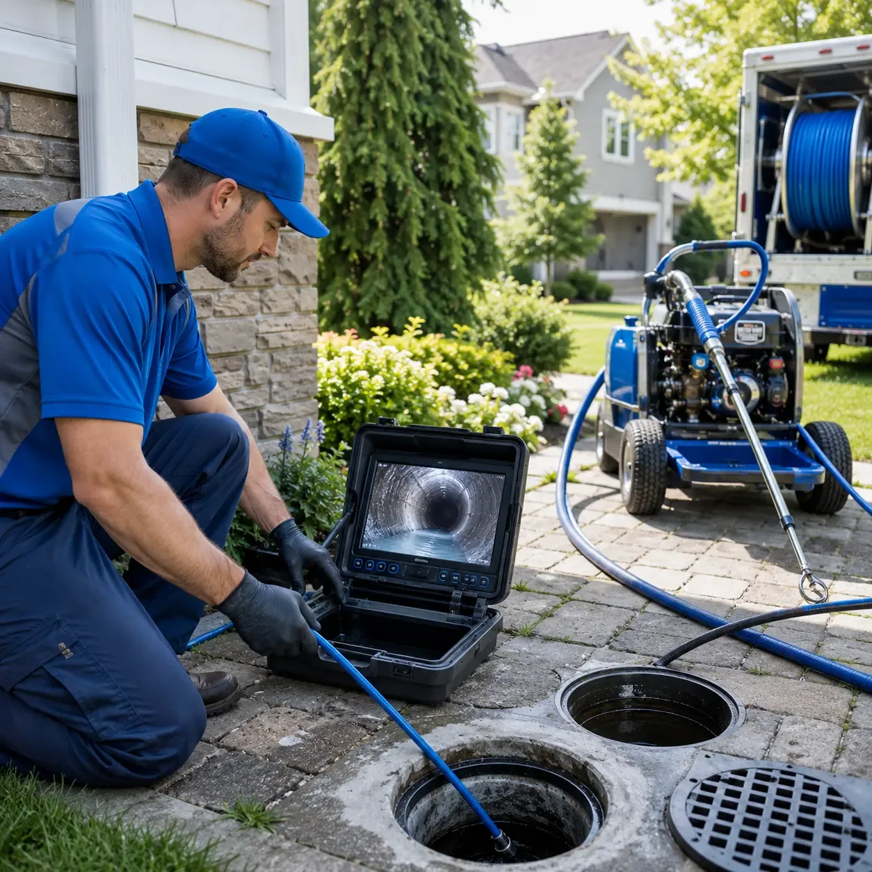 Outdoor drain cleaning professionals serving Calais, ME